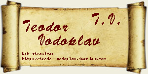 Teodor Vodoplav vizit kartica